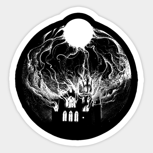 infernal church dark Sticker by Boris6666